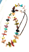 Load image into Gallery viewer, Zuni Multi Stone &amp; Heishi Beaded Fetish Necklace