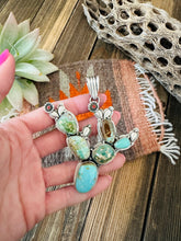 Load image into Gallery viewer, Navajo Turquoise, Coral and Sterling Silver Cactus Pendant
