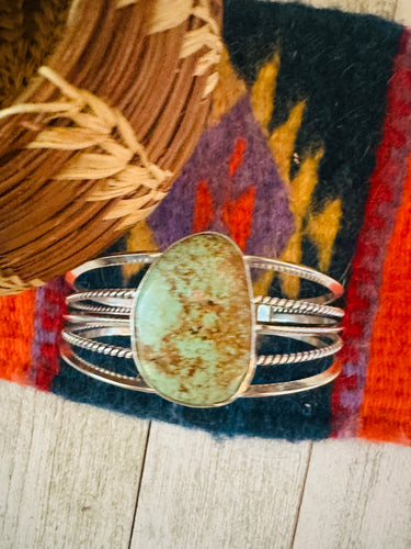 Navajo Sterling Silver & Royston Turquoise Cuff Bracelet