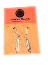 Load image into Gallery viewer, Navajo Sterling Silver Feather Dangle Earrings