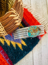 Load image into Gallery viewer, Navajo Royston Turquoise &amp; Sterling Silver Cuff Bracelet