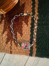 Load image into Gallery viewer, Navajo Pink Dream Mojave &amp; Sterling Silver Link  Bracelet