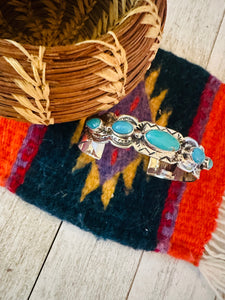 Navajo Sterling Silver & Turquoise Cuff Bracelet