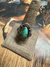 Load image into Gallery viewer, Beautiful Handmade Sonoran Mountain Turquoise And Sterling Silver Adjustable Single Stone Ring