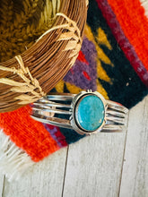 Load image into Gallery viewer, Navajo Sterling Silver &amp; Turquoise Cuff Bracelet