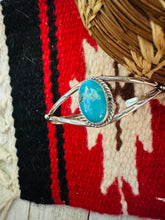 Load image into Gallery viewer, Navajo Sterling Silver &amp; Turquoise Cuff Bracelet