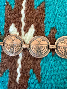 Vintage Handmade Copper Link Bracelet