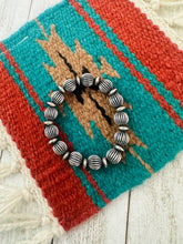 Load image into Gallery viewer, *AUTHENTIC* Navajo 10mm Sterling Silver Beaded Stretch Bracelet (Copy)
