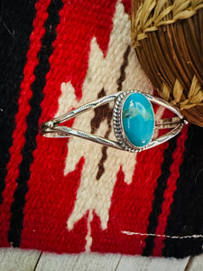 Navajo Sterling Silver & Turquoise Cuff Bracelet