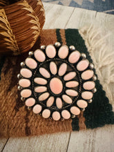 Load image into Gallery viewer, Navajo Queen Pink Conch Shell &amp; Sterling Silver Cluster Cuff Bracelet