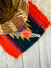 Load image into Gallery viewer, Navajo Twisted Sterling Silver &amp; Orange Spiny Cuff Bracelet