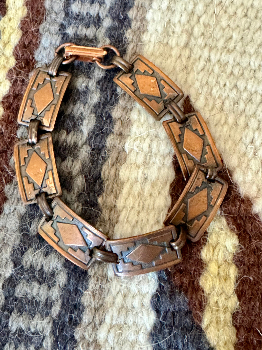 Vintage Handmade Copper Link Bracelet