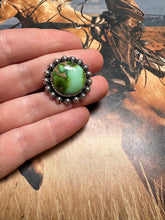 Load image into Gallery viewer, Beautiful Handmade Sonoran Turquoise And Sterling Silver Adjustable Single Stone Ring ROUND