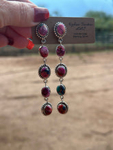 Load image into Gallery viewer, Flamingo Fizz Pink Dream Mohave and Sterling Silver Handmade Dangles