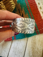 Load image into Gallery viewer, Navajo Royston Turquoise &amp; Sterling Silver Cuff Bracelet