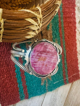 Load image into Gallery viewer, Navajo Sterling Silver &amp; Purple Spiny Cuff Bracelet