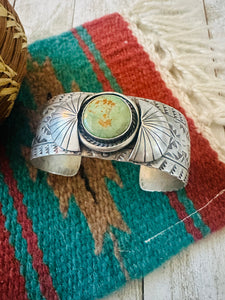 Navajo Royston Turquoise & Sterling Silver Cuff Bracelet