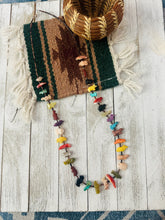 Load image into Gallery viewer, Zuni Multi Stone &amp; Heishi Beaded Fetish Necklace