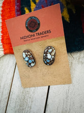 Load image into Gallery viewer, *Authentic* Navajo Golden Hills Turquoise &amp; Sterling Silver Post Earrings