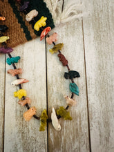 Load image into Gallery viewer, Zuni Multi Stone &amp; Heishi Beaded Fetish Necklace