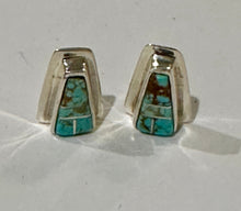 Load image into Gallery viewer, Turquoise 8 &amp; Sterling Silver Petite Stud Earrings