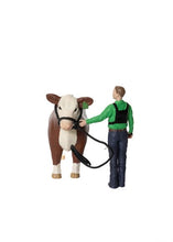 Load image into Gallery viewer, Farm Toy - Cattle Showmen Kit: Boy Showmen, Halter, and Show Stick