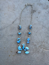 Load image into Gallery viewer, NFR COLLECTION Handmade Golden Hills Turquoise &amp; Sterling Silver Necklace Signed Nizhoni