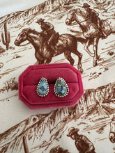 Load image into Gallery viewer, Nizhoni Handmade Natural Golden Hills Turquoise &amp; Sterling Silver Post Earrings