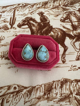 Load image into Gallery viewer, Nizhoni Handmade Natural Golden Hills Turquoise &amp; Sterling Silver Post Earrings