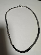 Load image into Gallery viewer, *AUTHENTIC* Navajo Pearl Sterling Silver &amp; Black Onyx Beaded Necklace