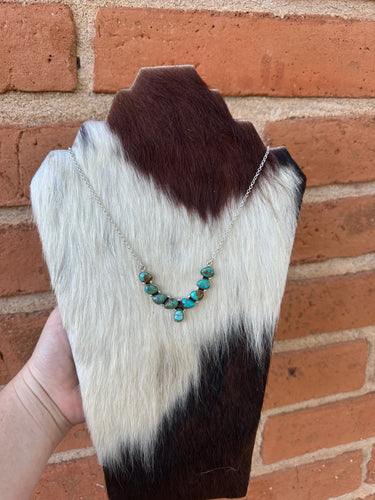 Handmade Sterling Silver & Turquoise Princess Bar Necklace