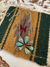 Load image into Gallery viewer, Handmade Sterling Silver &amp; Number 8 Turquoise Naja Necklace Signed Nizhoni