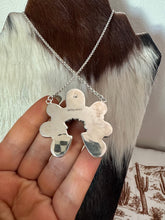 Load image into Gallery viewer, Handmade Sterling Silver &amp; Number 8 Turquoise Naja Necklace Signed Nizhoni