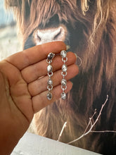 Load image into Gallery viewer, Handmade 4 Stone Natural Wild Horse and Sterling Silver Dangles