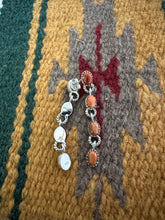 Load image into Gallery viewer, Handmade 4 Stone Natural Orange Mojave and Sterling Silver Dangles