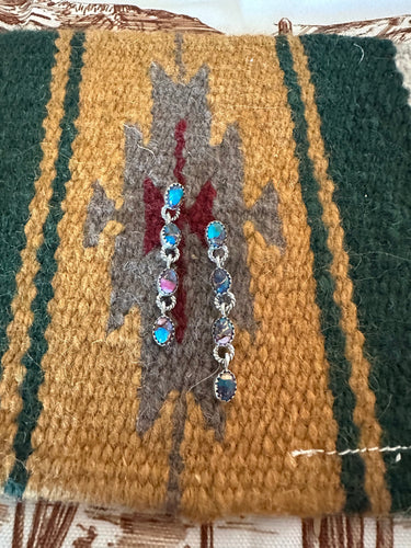 Handmade 4 Stone Purple Dream Mojave and Sterling Silver Dangles