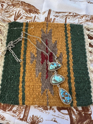 Handmade Sterling Silver Natural Golden Hills Necklace Signed Nizhoni