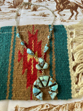 Load image into Gallery viewer, Handmade Golden Hills Turquoise &amp; Sterling Silver Statment Necklace