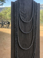 Load image into Gallery viewer, *AUTHENTIC* 6mm Sterling Silver Navajo Pearl Style Beaded Necklace