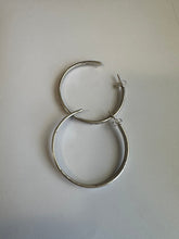 Load image into Gallery viewer, *AUTHENTIC* “Taylor Hoops” Navajo Sterling Silver Hoops By Tahe