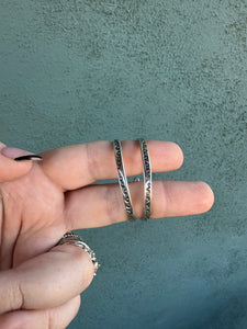 *AUTHENTIC* “Taylor Hoops” Navajo Sterling Silver Hoops By Tahe