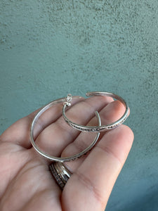 *AUTHENTIC* “Taylor Hoops” Navajo Sterling Silver Hoops By Tahe