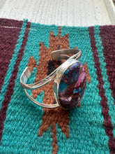 Load image into Gallery viewer, Navajo Purple Mojave And Sterling Silver Cuff Bracelet Signed