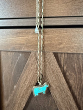 Load image into Gallery viewer, Western Turquoise Cow Necklace