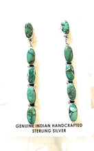 Load image into Gallery viewer, Navajo Sterling Silver &amp; Turquoise Dangle Earrings