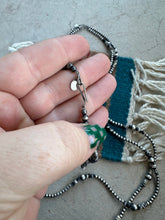 Load image into Gallery viewer, *AUTHENTIC* Navajo 4mm &amp; 8mm Pearl Sterling Silver &amp; White Buffalo Beaded Necklaces