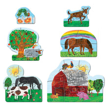 Load image into Gallery viewer, Eric Carle - Farm Life 6-Pack Mini Shaped Puzzles