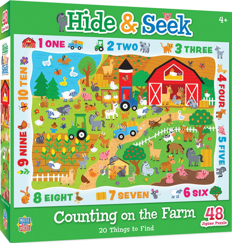 Hide & Seek - Counting On the Farm 48 Piece Puzzle