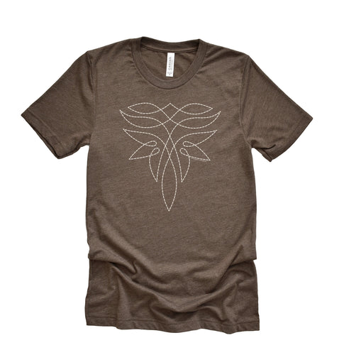 Boot Stitch Graphic Tee (Heather Brown)