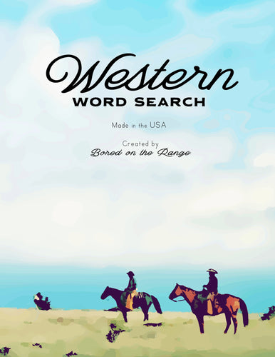 Western Word Search Activity Book